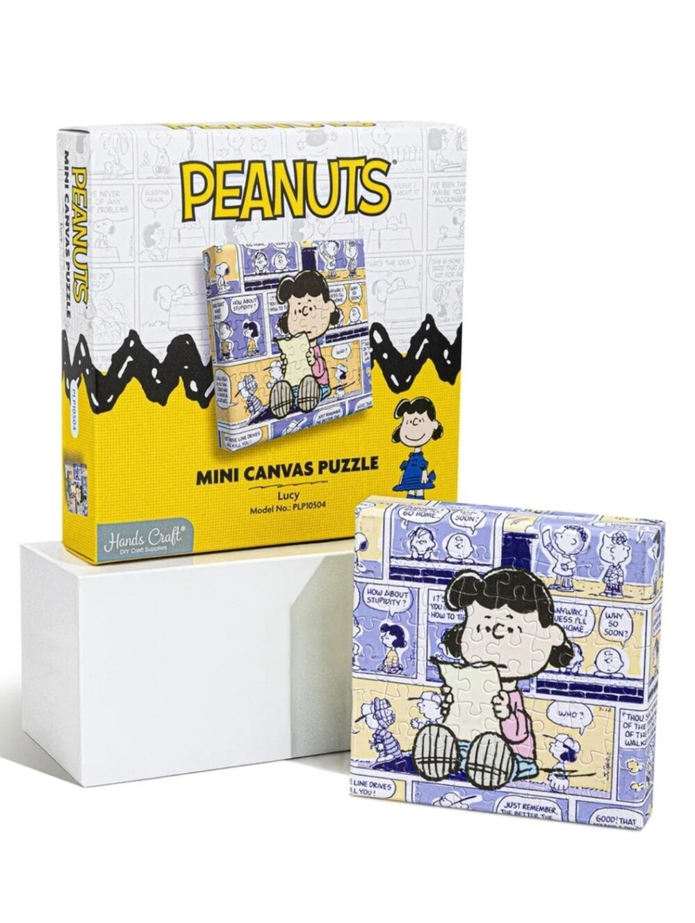 CANVAS MINI PUZZLE AND FRAME LUCY CHARLIE BROWN FRIEND PEANUTS GANG